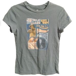 CMT Country Royalty Merle Haggard Tee Shirt Sz M 7-9 Gray Short Sleeve